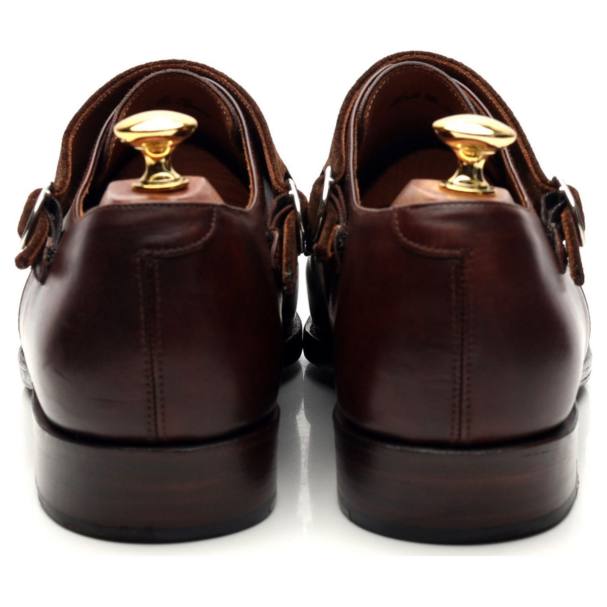 &#39;Corliss&#39; Brown Museum Leather Monk Strap UK 9 E