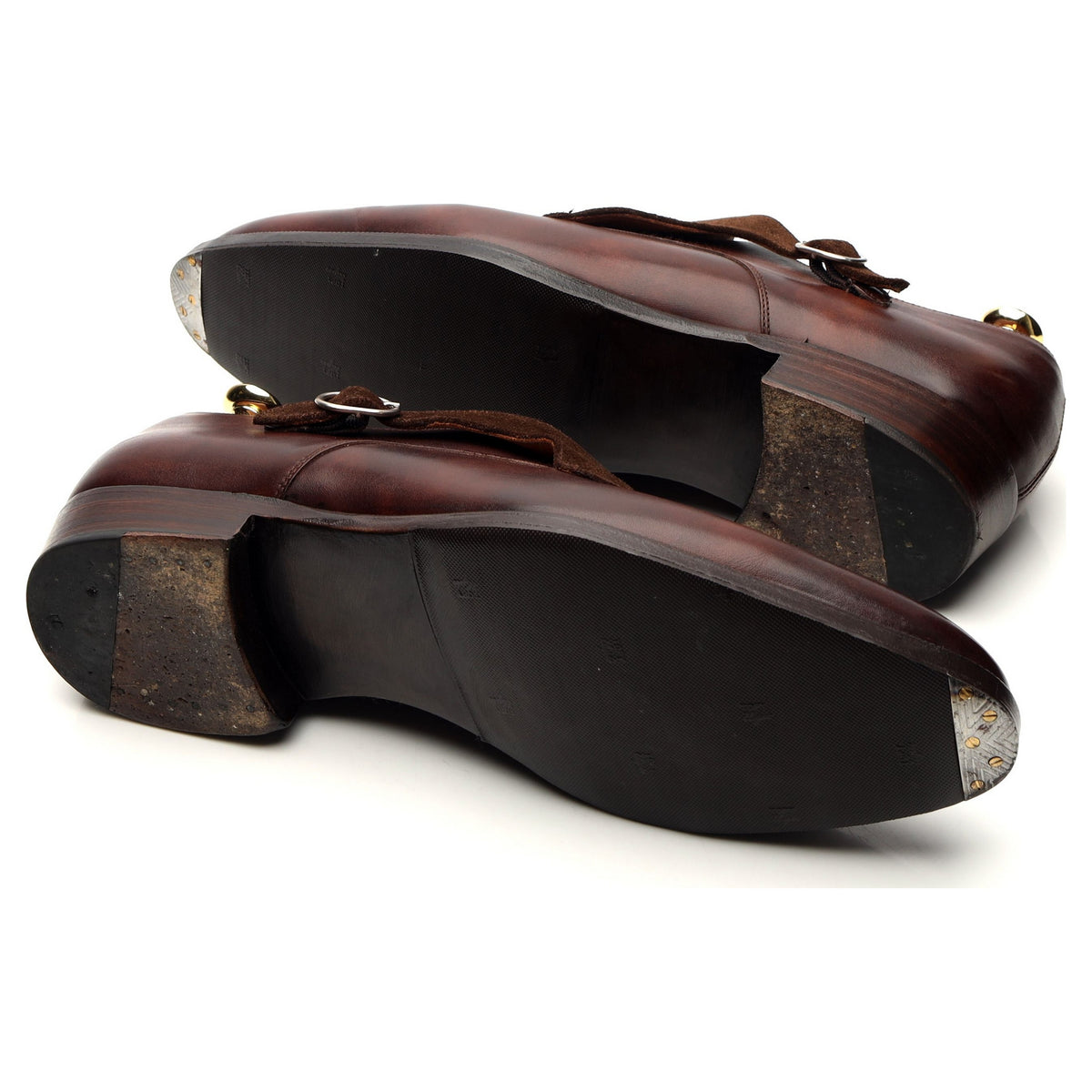 &#39;Corliss&#39; Brown Museum Leather Monk Strap UK 9 E