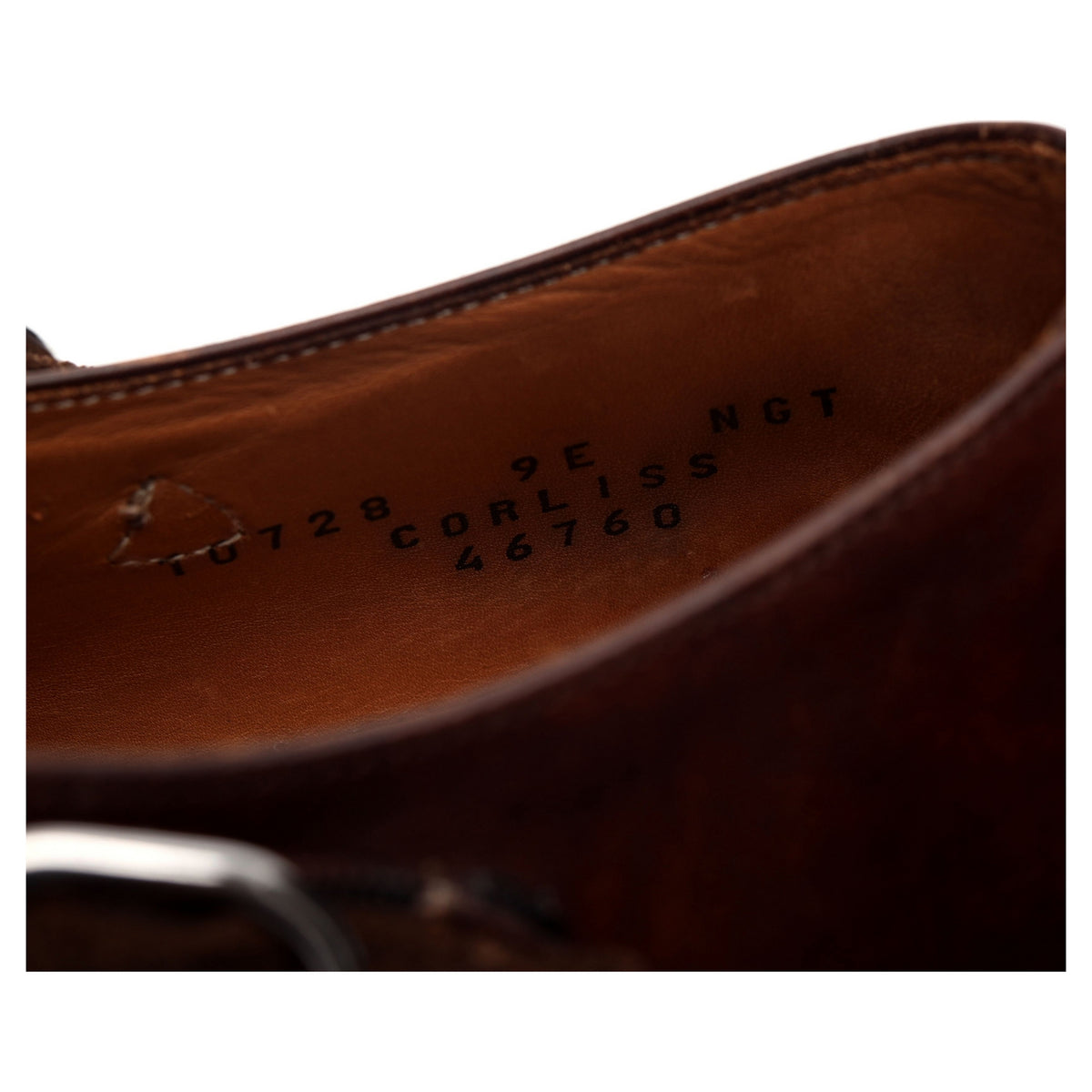 &#39;Corliss&#39; Brown Museum Leather Monk Strap UK 9 E