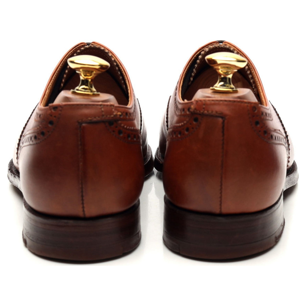 &#39;Westminster&#39; Tan Brown Leather Oxford Brogues UK 6.5 E