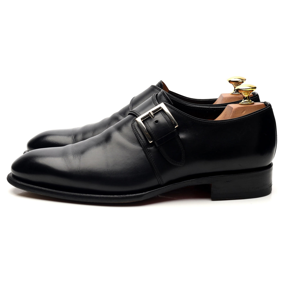 Black Leather Monk Strap UK 7 F