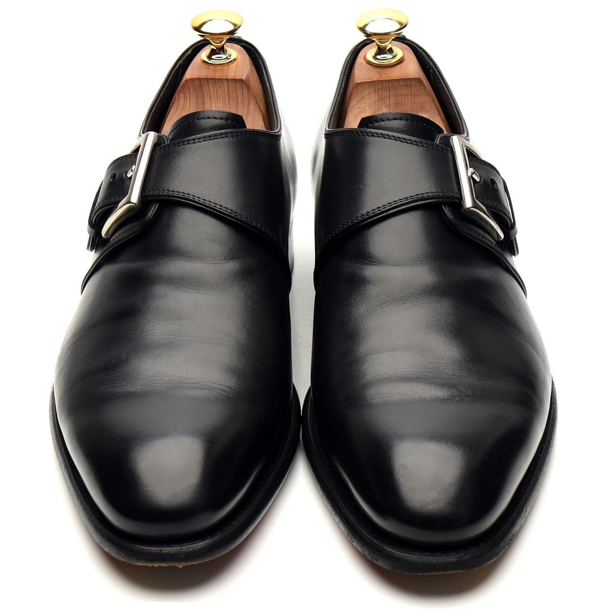 Black Leather Monk Strap UK 7 F