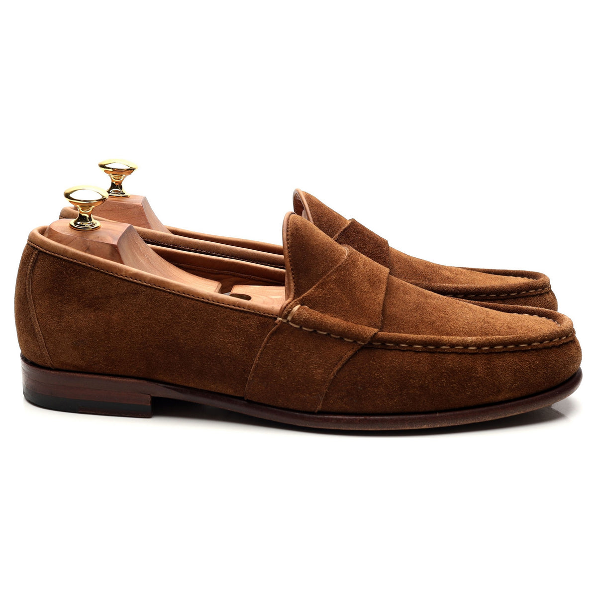 &#39;80788&#39; Snuff Brown Suede Loafers UK 10