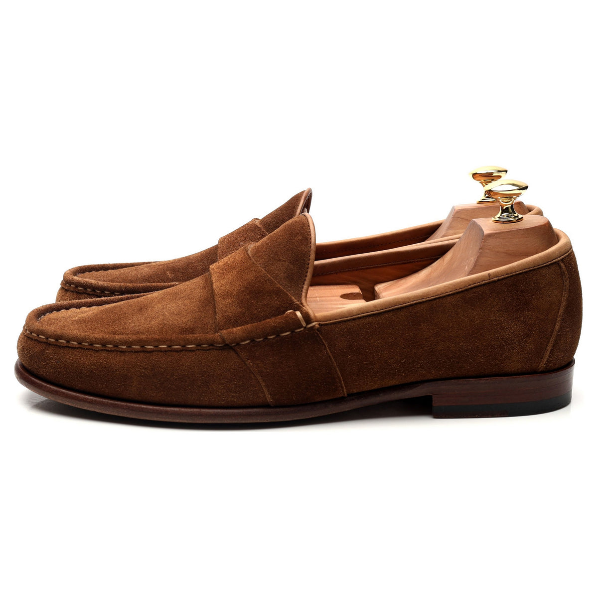 &#39;80788&#39; Snuff Brown Suede Loafers UK 10