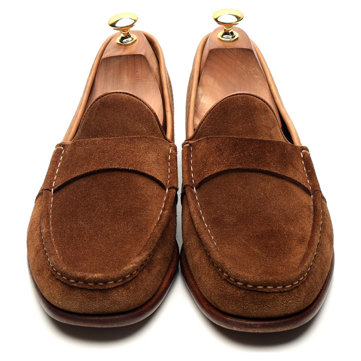 &#39;80788&#39; Snuff Brown Suede Loafers UK 10