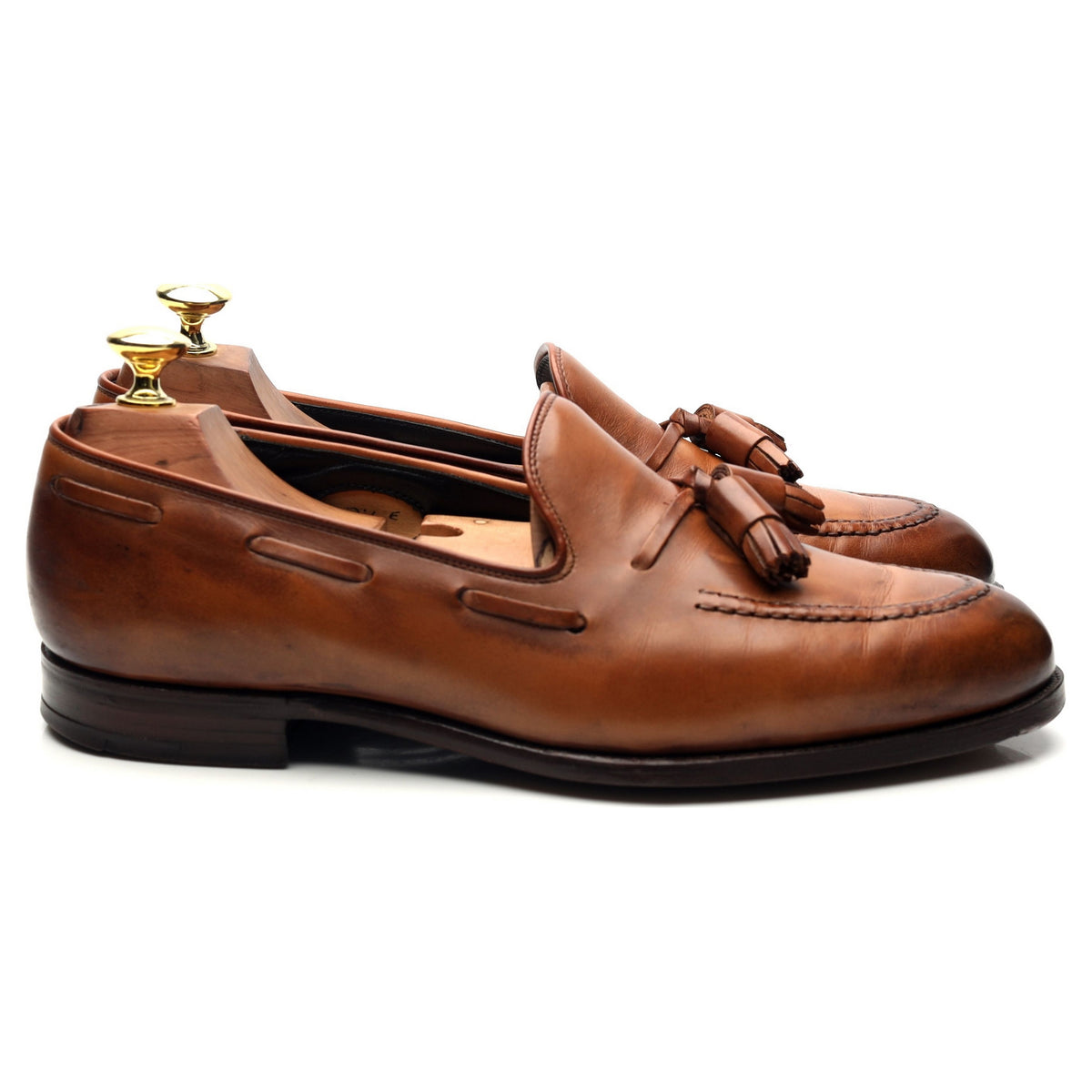 Ltd. Edition &#39;Cavendish 2&#39; Tan Brown Leather Tassel Loafers UK 7.5 E