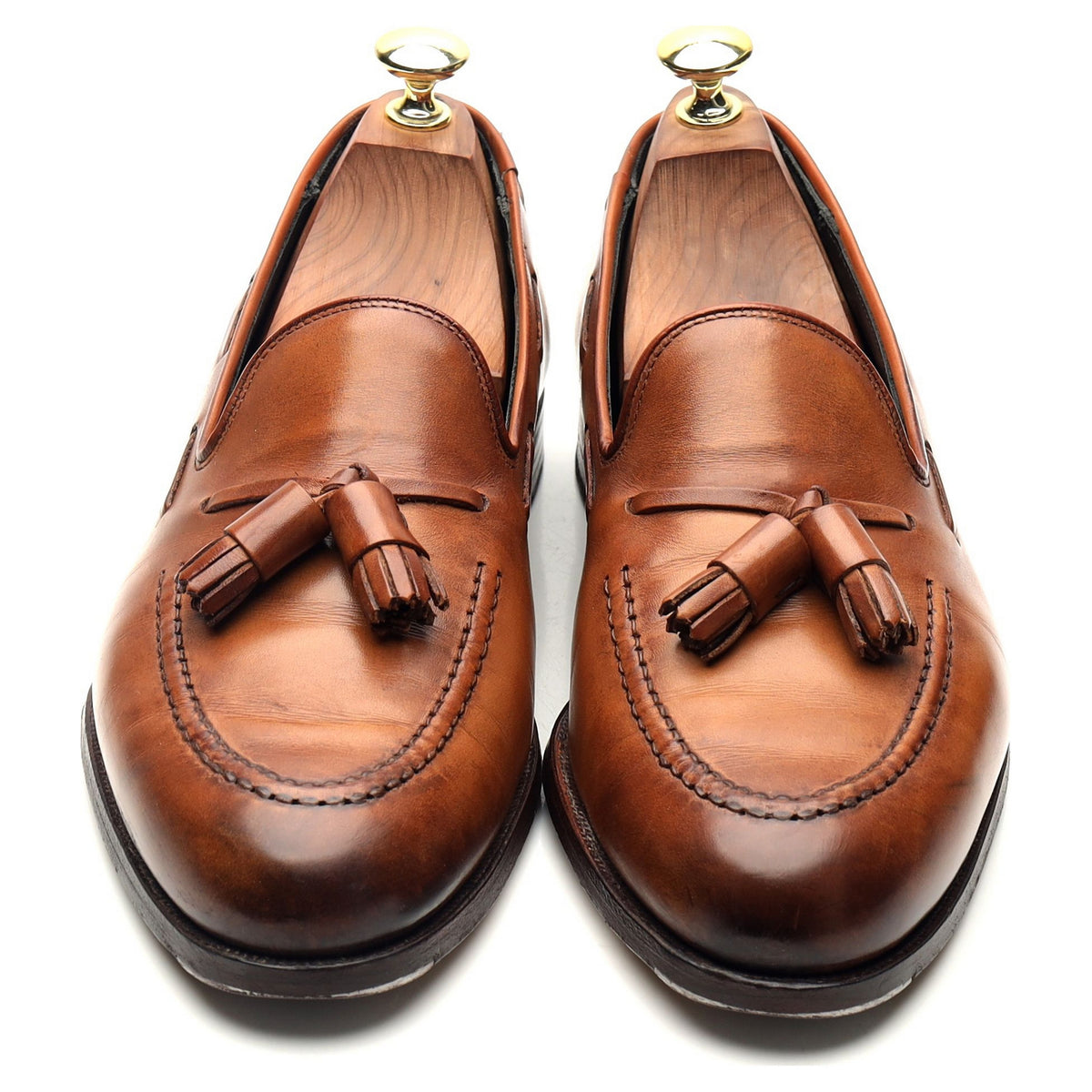 Ltd. Edition &#39;Cavendish 2&#39; Tan Brown Leather Tassel Loafers UK 7.5 E