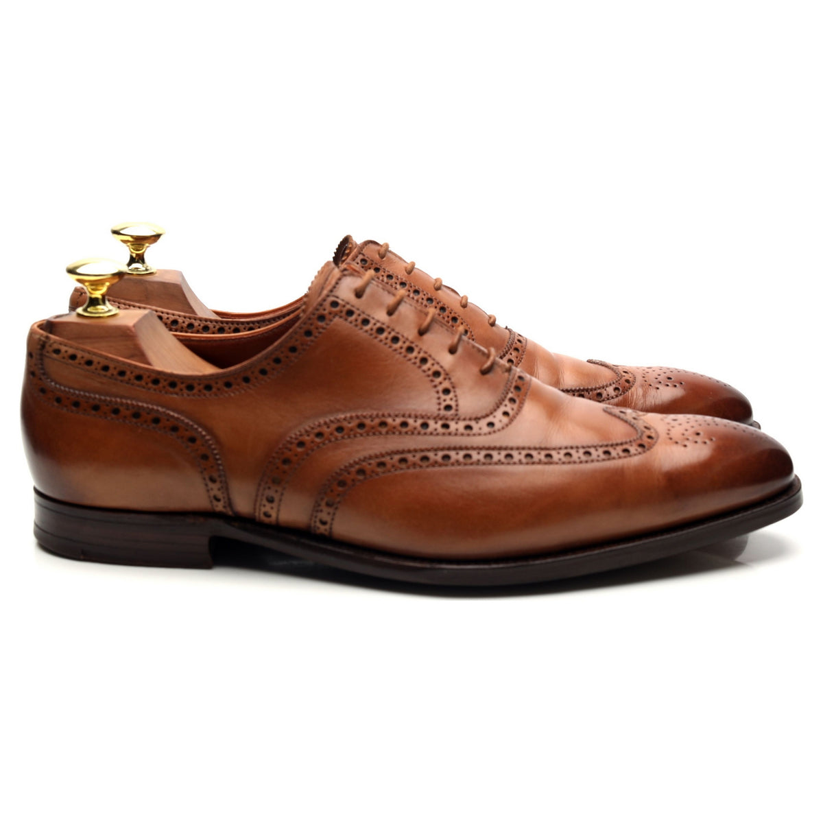 &#39;Fairford&#39; Tan Brown Leather Oxford Brogues UK 7 E