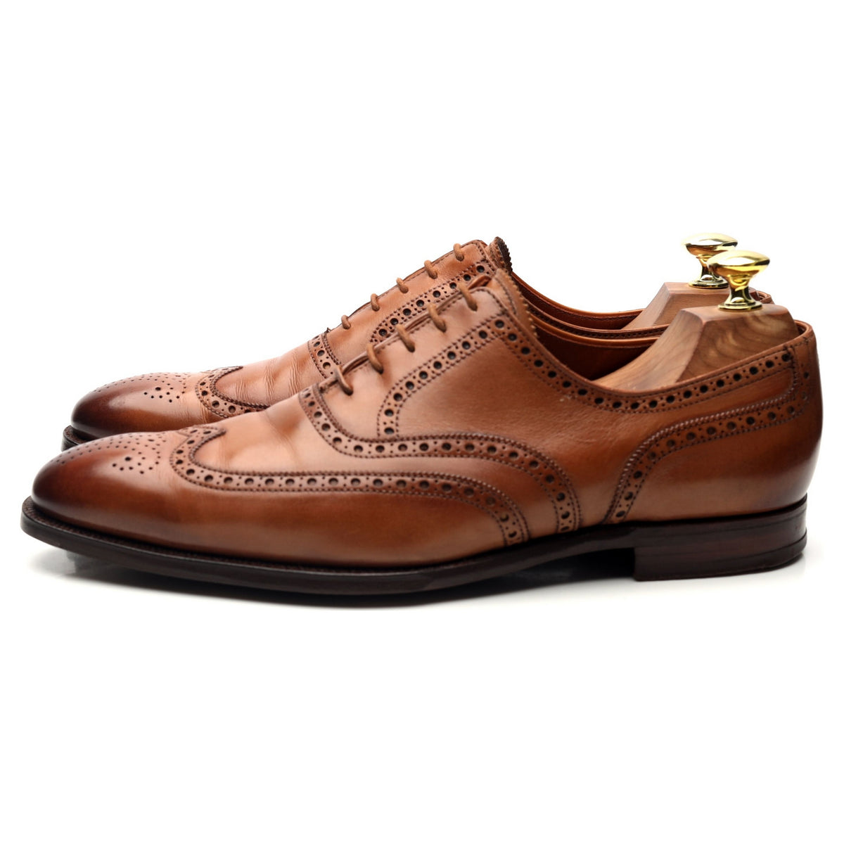 &#39;Fairford&#39; Tan Brown Leather Oxford Brogues UK 7 E