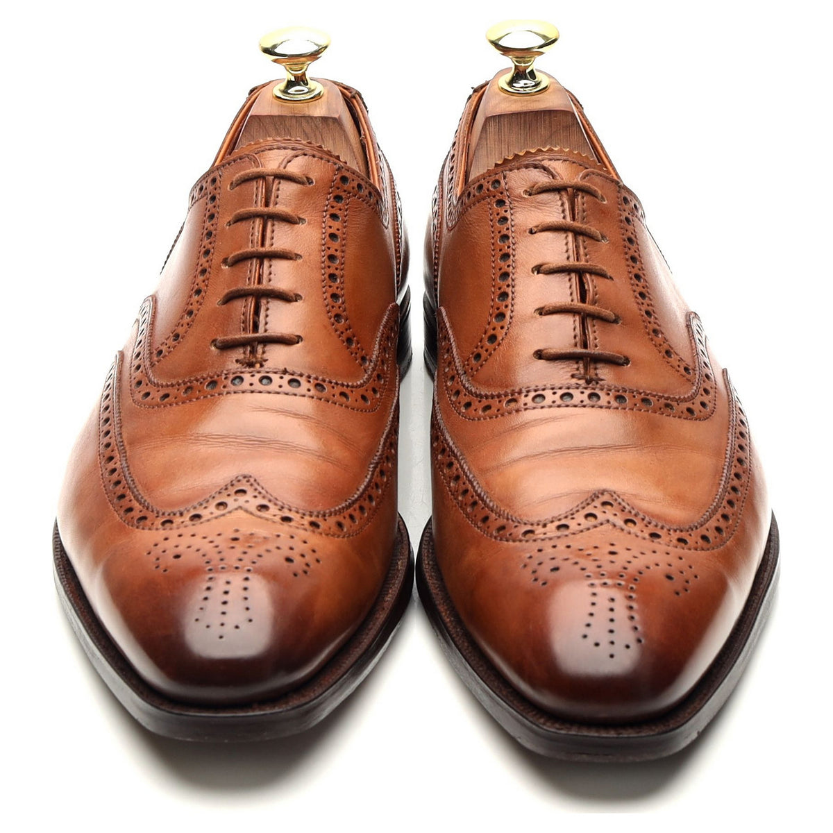 &#39;Fairford&#39; Tan Brown Leather Oxford Brogues UK 7 E