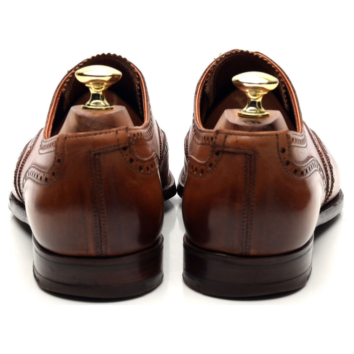 &#39;Fairford&#39; Tan Brown Leather Oxford Brogues UK 7 E