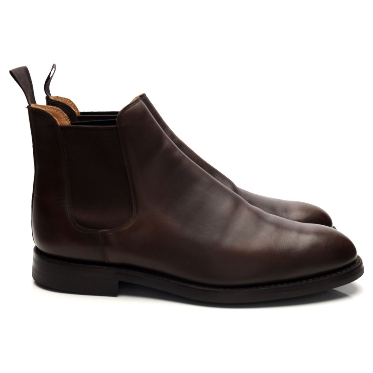 'Chelsea 5' Dark Brown Leather Chelsea Boots UK 8.5 E