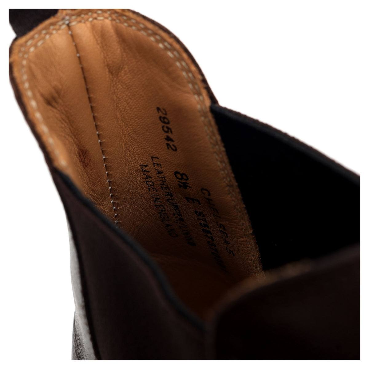 'Chelsea 5' Dark Brown Leather Chelsea Boots UK 8.5 E