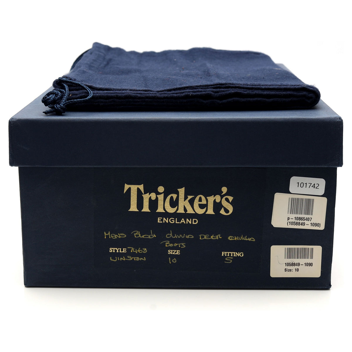 &#39;Winston&#39; Black Leather Chukka Boots UK 10