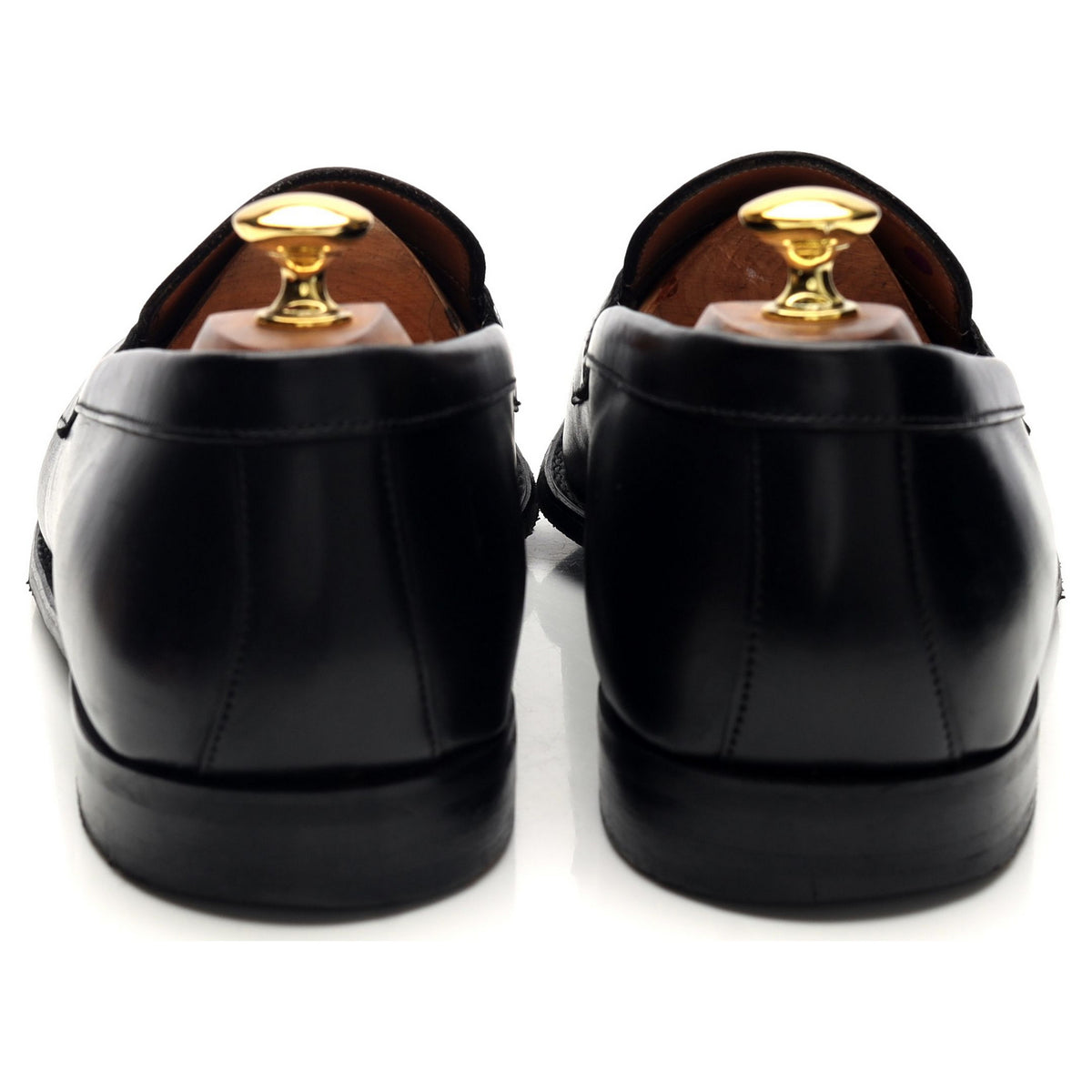 &#39;Cannon&#39; Black Leather Penny Loafers UK 10.5 G