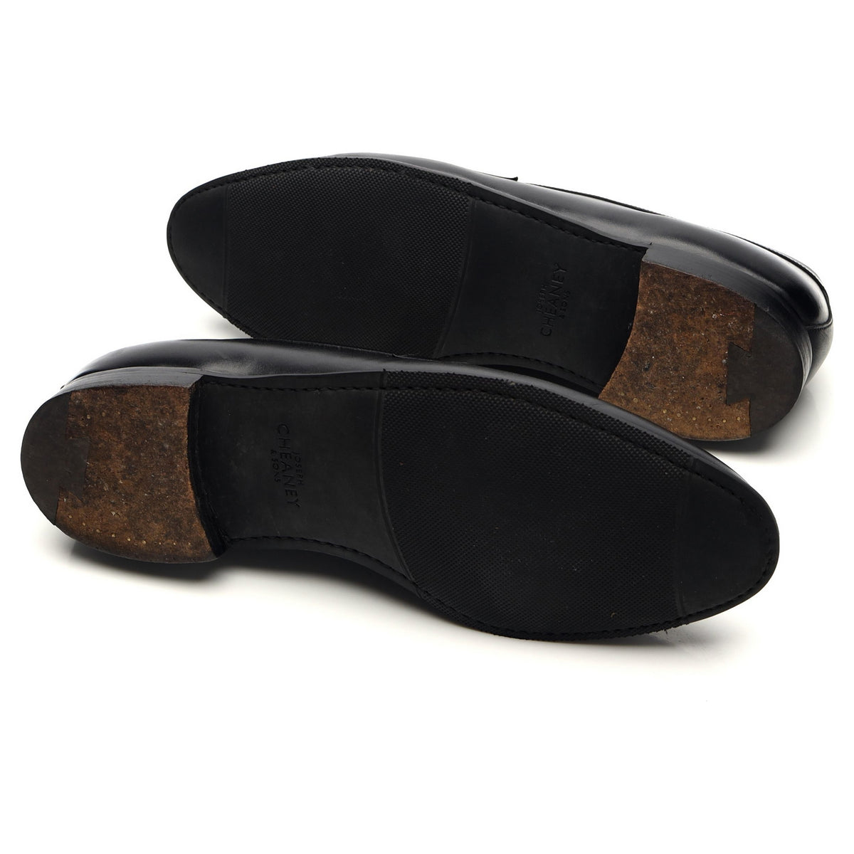 &#39;Cannon&#39; Black Leather Penny Loafers UK 10.5 G