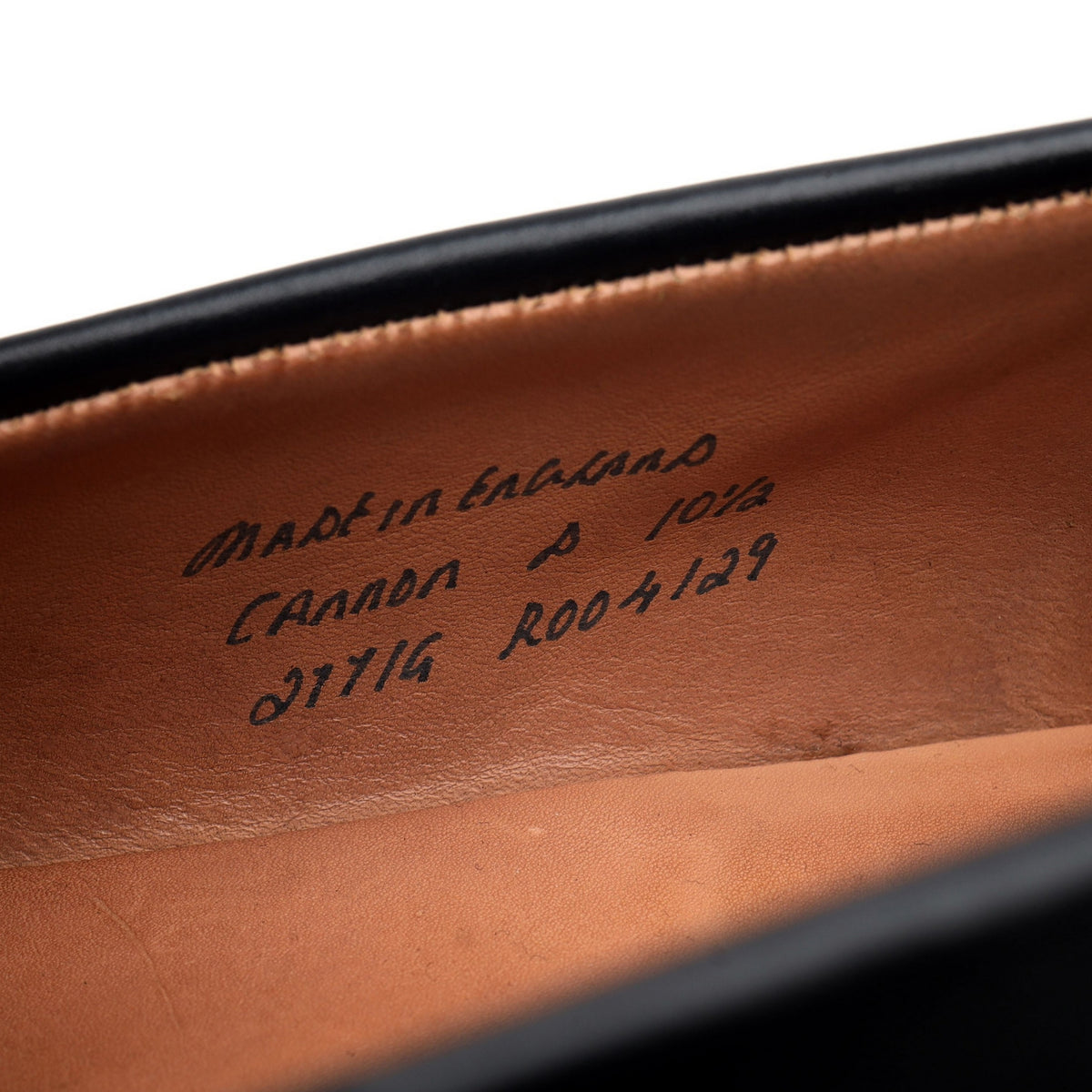 &#39;Cannon&#39; Black Leather Penny Loafers UK 10.5 G