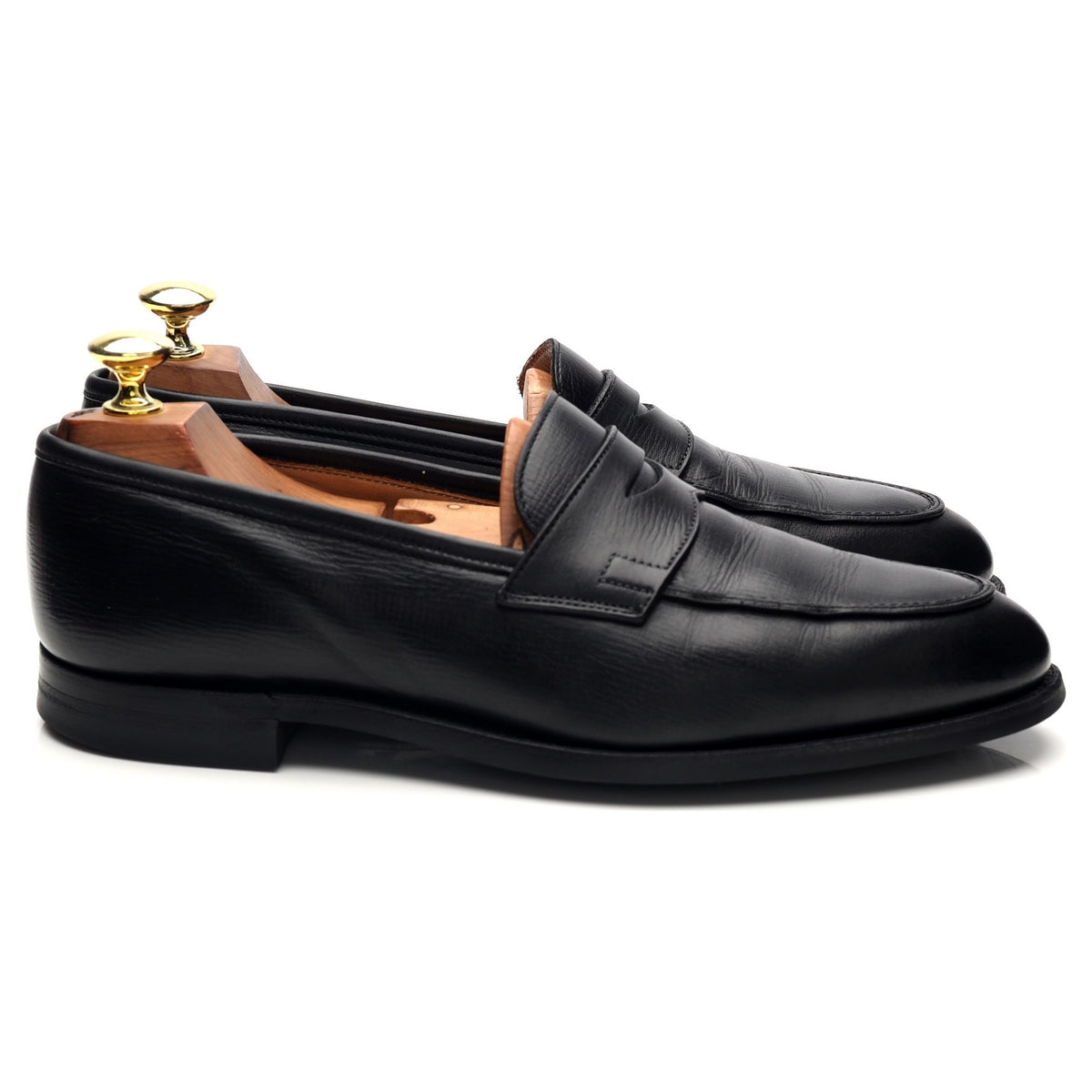 &#39;Rosemount&#39; Black Grain Leather Loafers UK 6.5 E