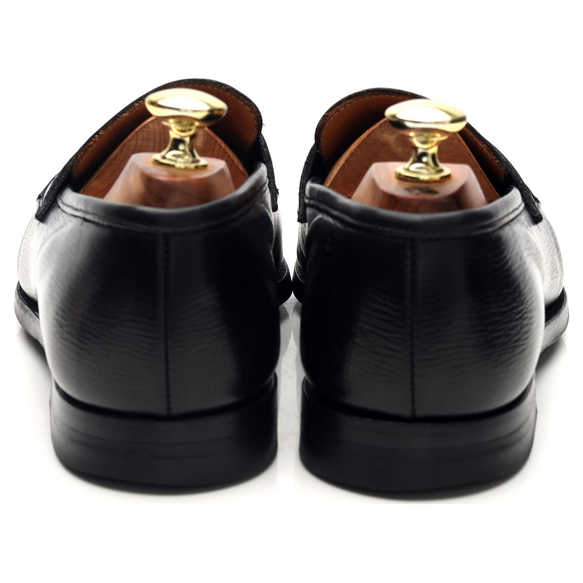 &#39;Rosemount&#39; Black Grain Leather Loafers UK 6.5 E