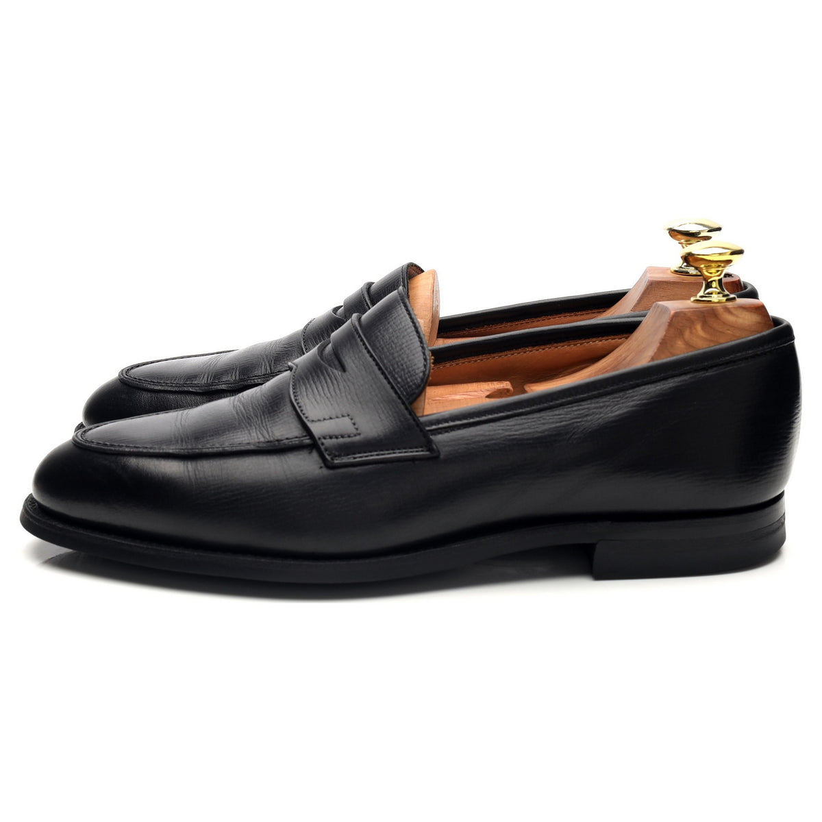 &#39;Rosemount&#39; Black Grain Leather Loafers UK 6.5 E