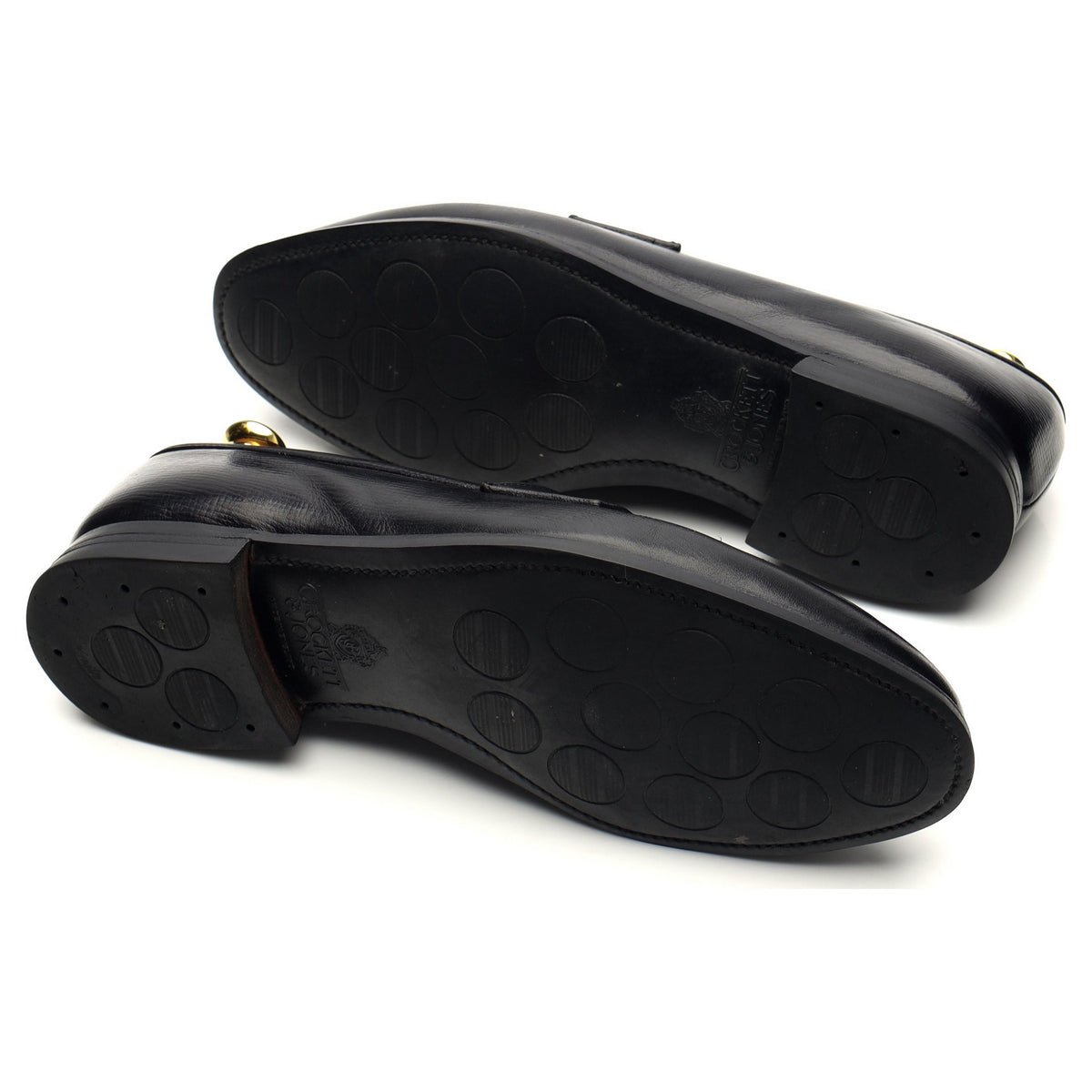 &#39;Rosemount&#39; Black Grain Leather Loafers UK 6.5 E