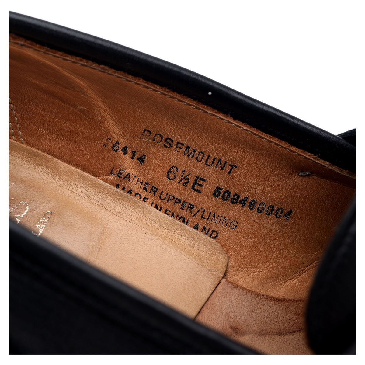&#39;Rosemount&#39; Black Grain Leather Loafers UK 6.5 E