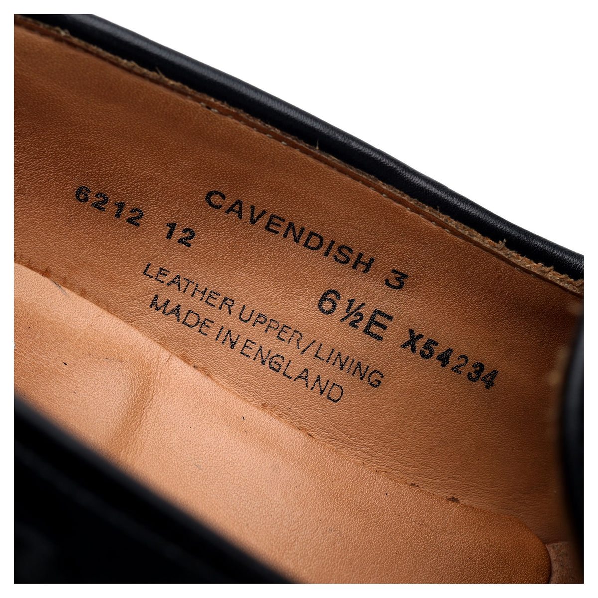 &#39;Cavendish 3&#39; Black Leather Tassel Loafers UK 6.5 E