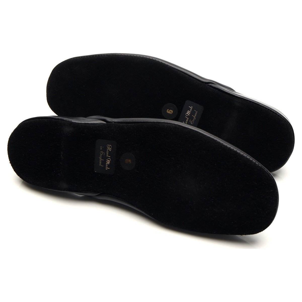 &#39;Ritz&#39; Black Leather House Slippers UK 6 E