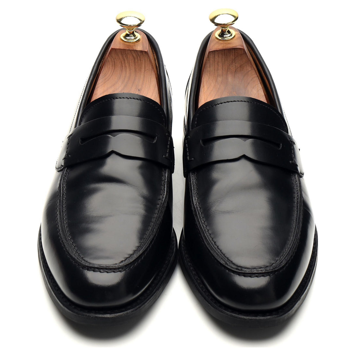 &#39;356&#39; Black Leather Loafers UK 7.5 F