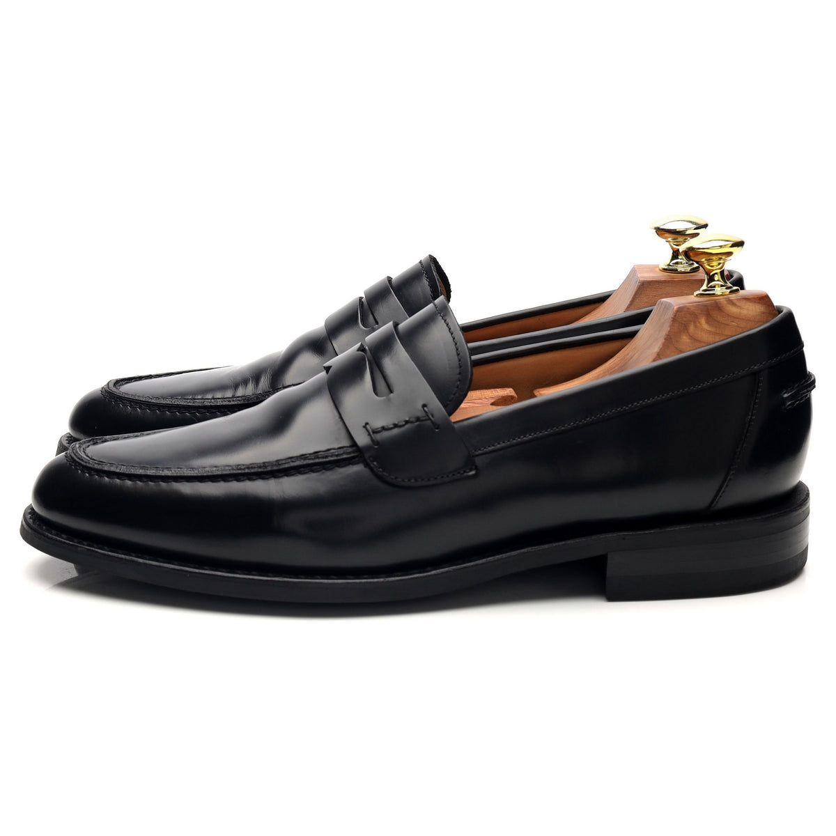 &#39;356&#39; Black Leather Loafers UK 7.5 F