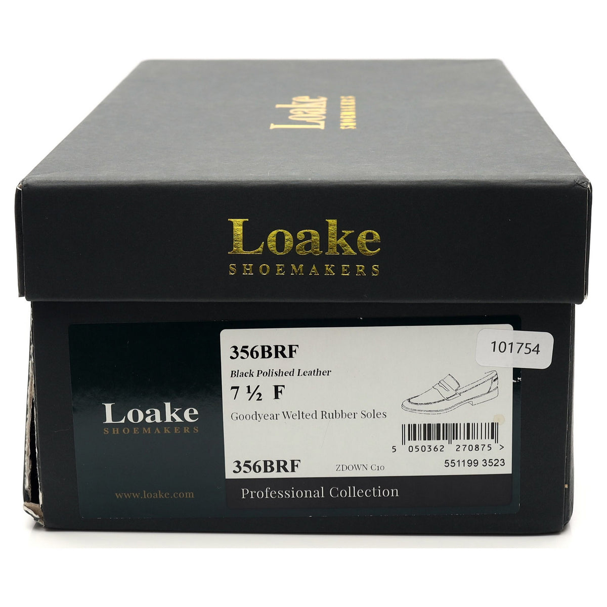 &#39;356&#39; Black Leather Loafers UK 7.5 F