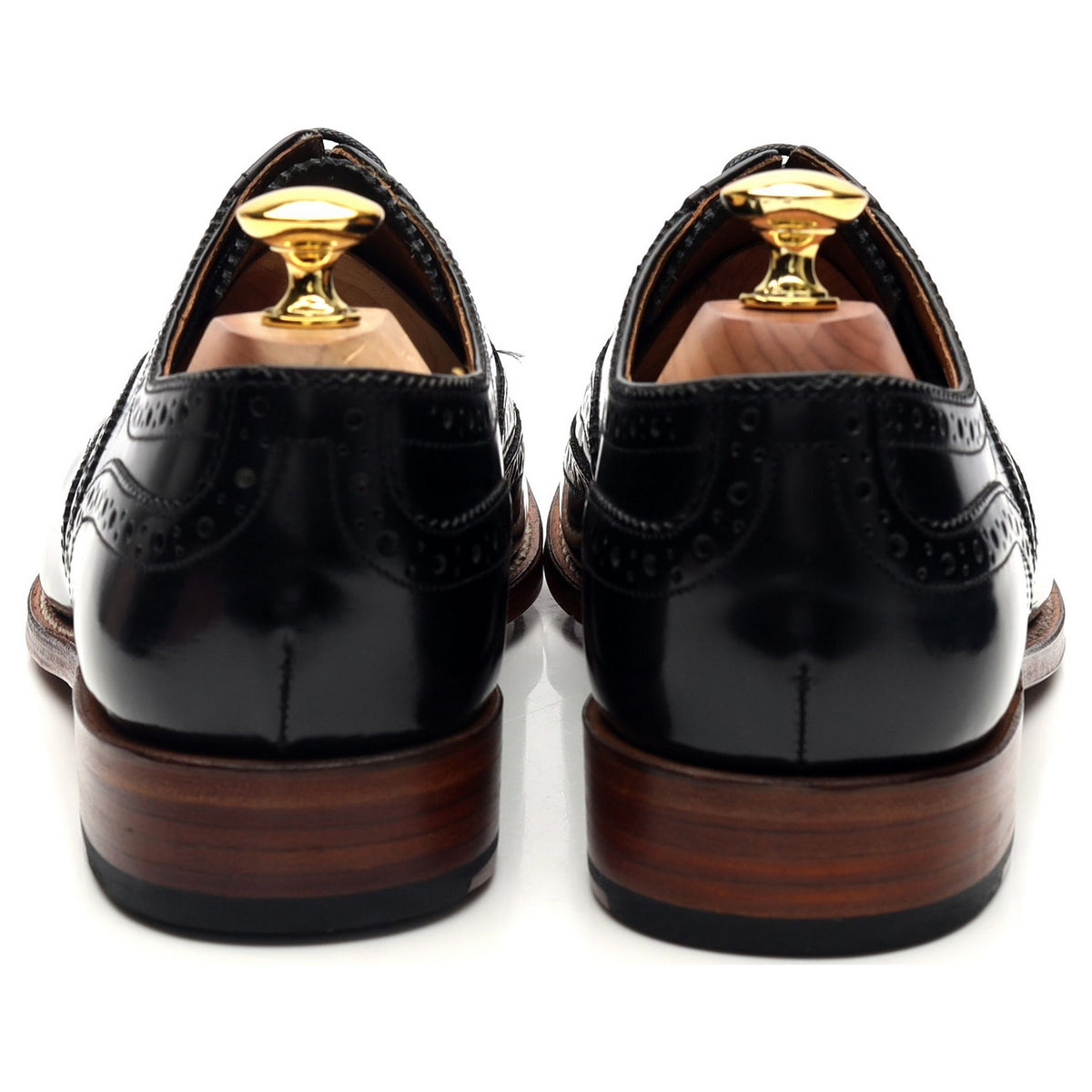 &#39;Dylan&#39; Black Leather Oxford Brogues UK 7 F