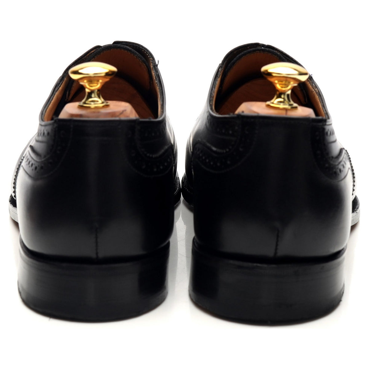 &#39;Belgrave&#39; Black Leather Oxford Brogues UK 11