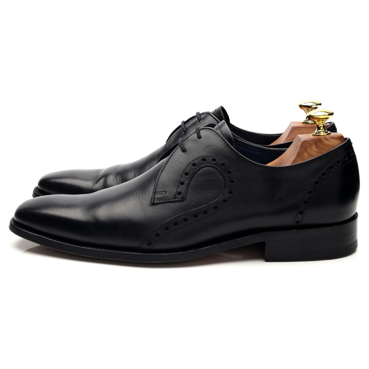 &#39;Orlando&#39; Black Leather Derby UK 7.5 F