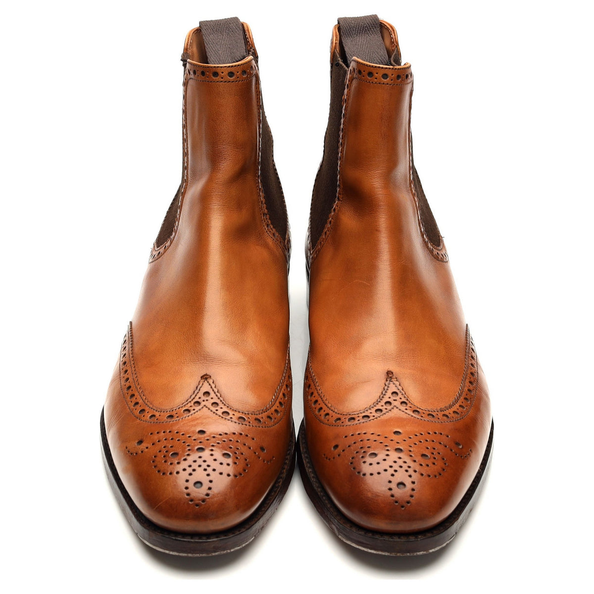 &#39;Albert ll&#39; Tan Brown Leather Boots UK 7.5 G