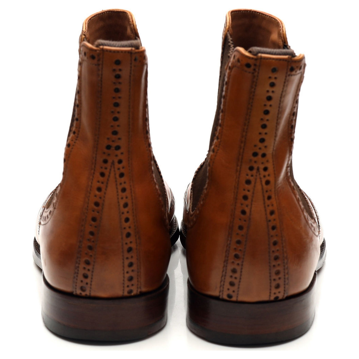&#39;Albert ll&#39; Tan Brown Leather Boots UK 7.5 G