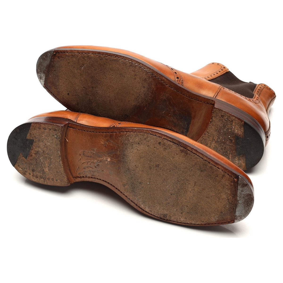 &#39;Albert ll&#39; Tan Brown Leather Boots UK 7.5 G