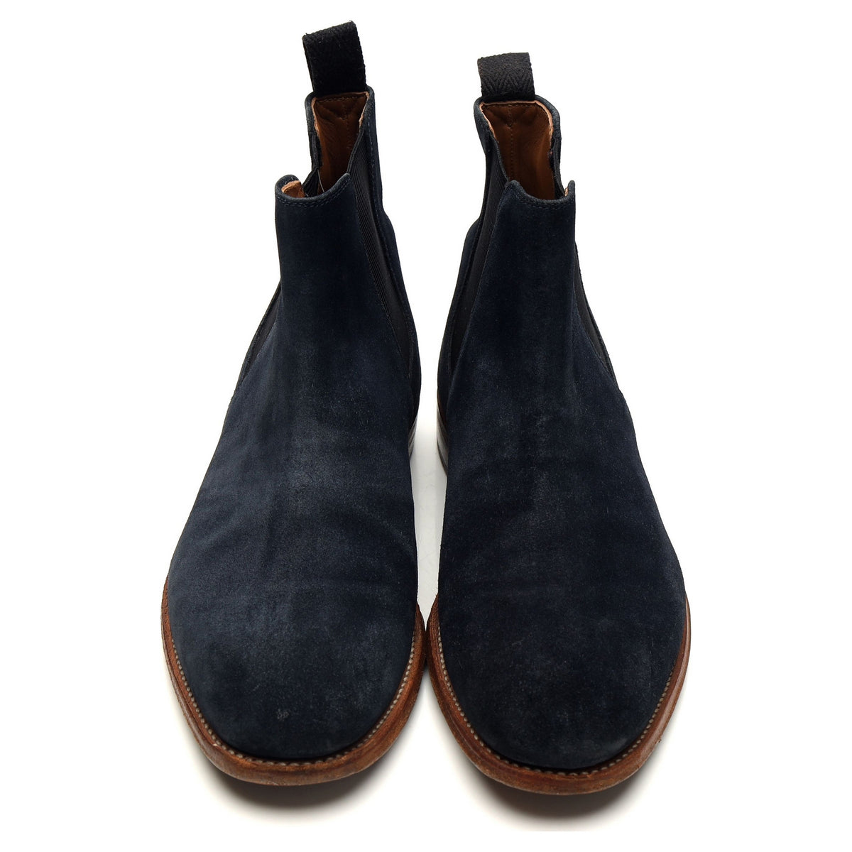 &#39;Declan&#39; Navy Blue Suede Chelsea Boots UK 8 F