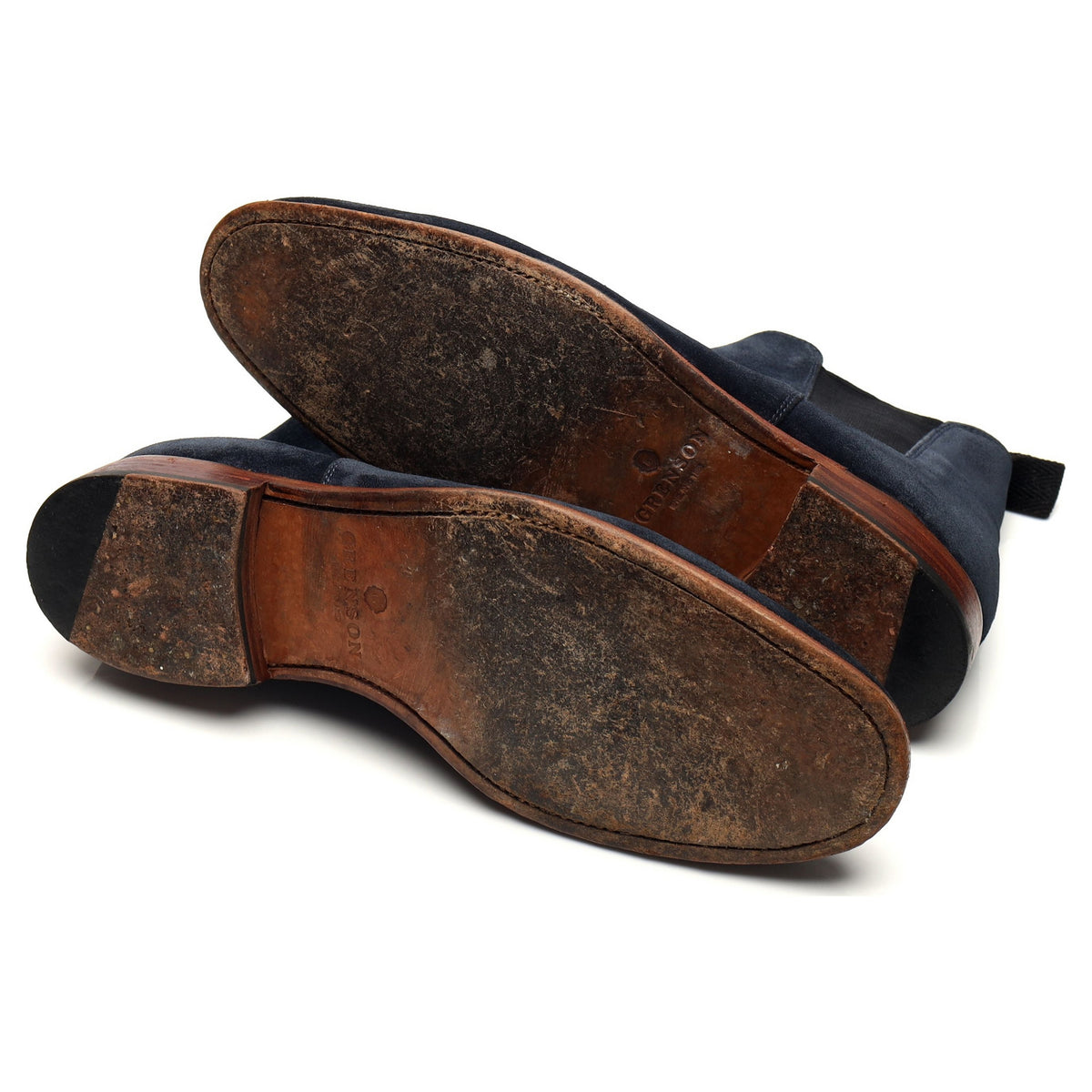 &#39;Declan&#39; Navy Blue Suede Chelsea Boots UK 8 F