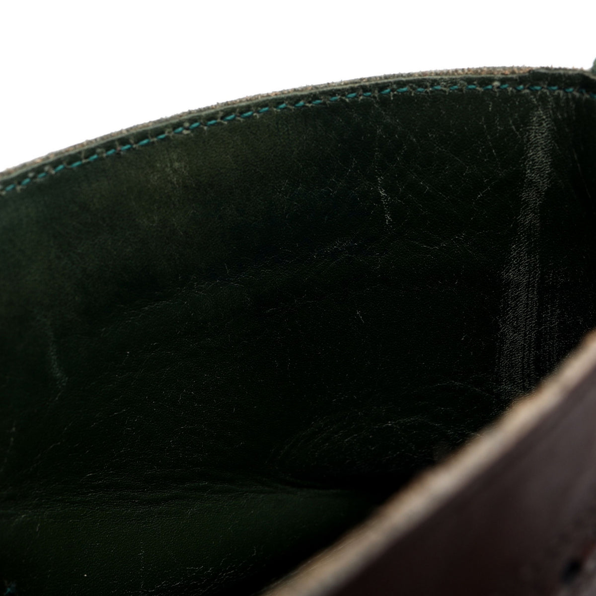 'Stow' Dark Brown Leather Boots Brogues UK 8.5