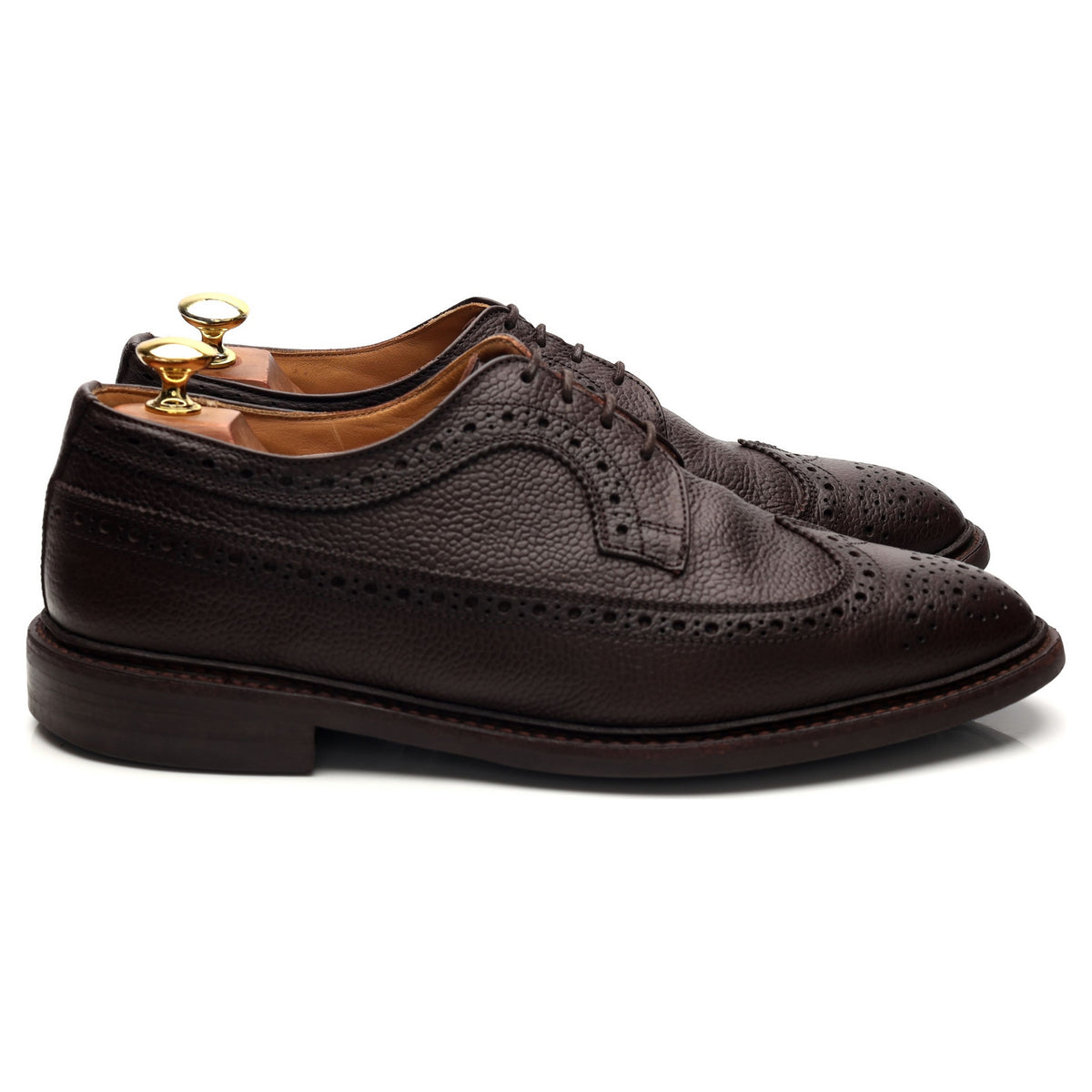 &#39;Fulton&#39; Dark Brown Leather Derby Brogues UK 8.5