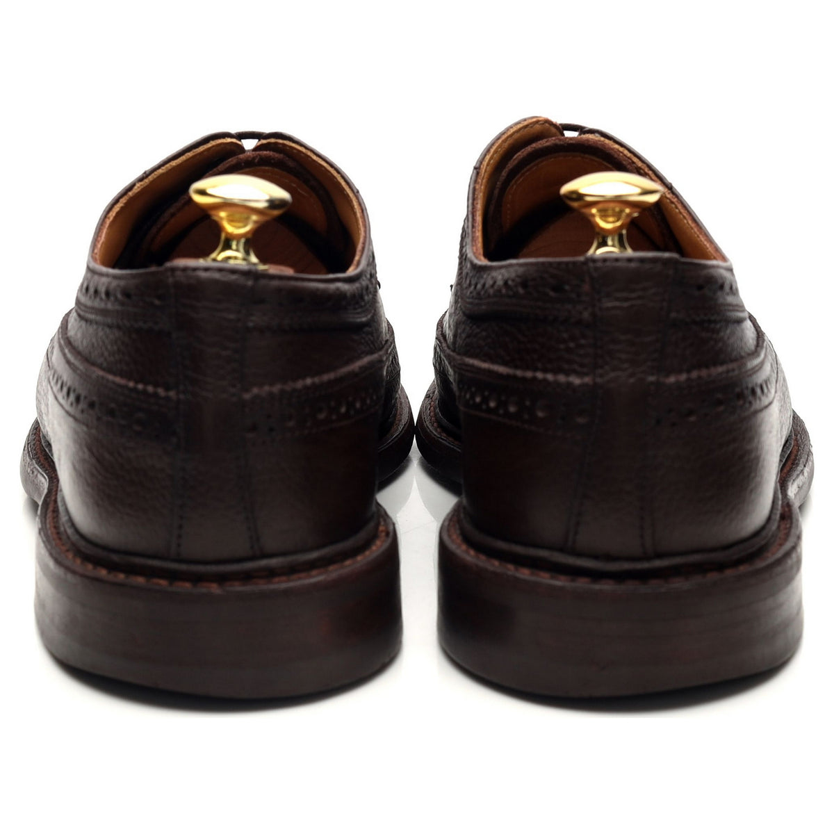 &#39;Fulton&#39; Dark Brown Leather Derby Brogues UK 8.5
