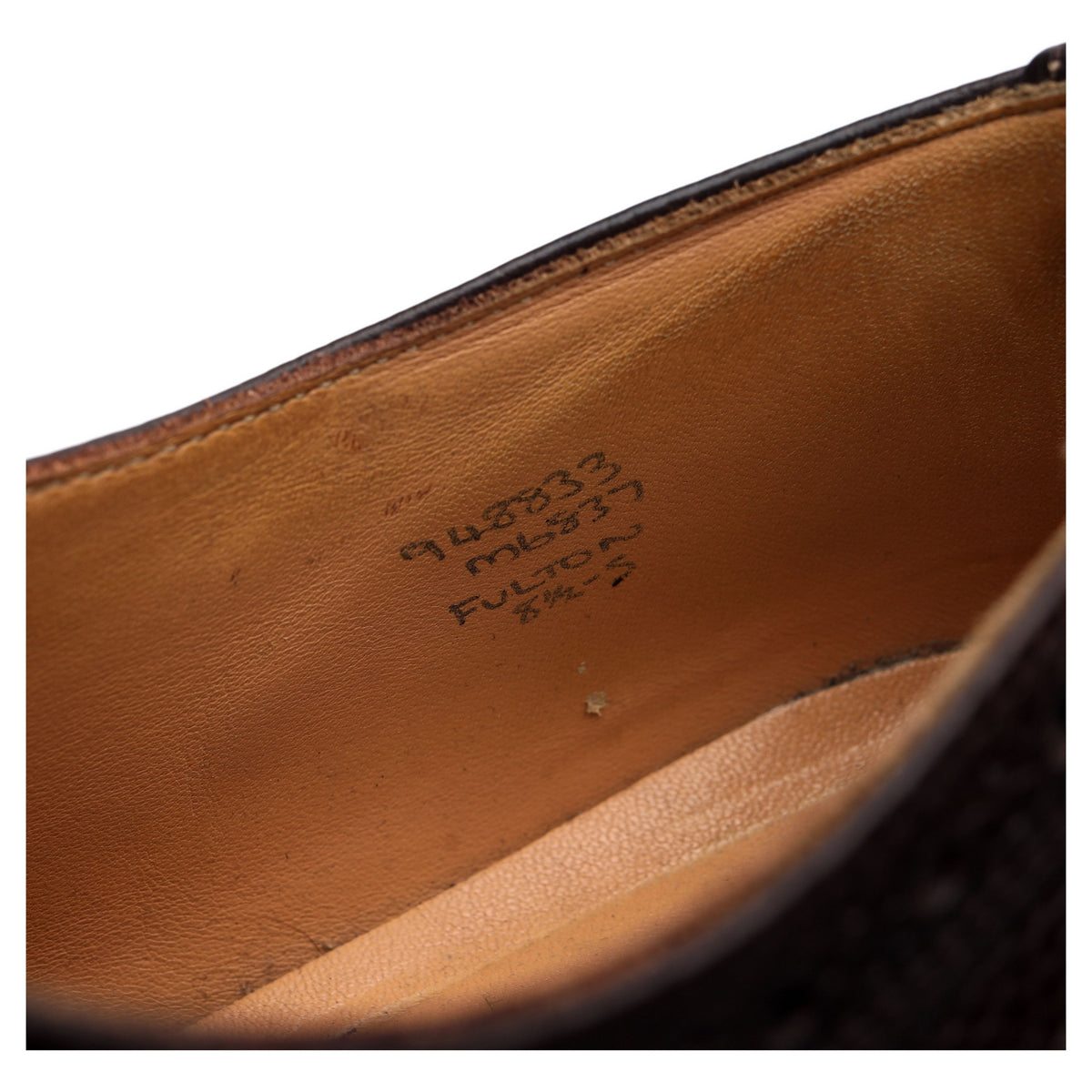 &#39;Fulton&#39; Dark Brown Leather Derby Brogues UK 8.5