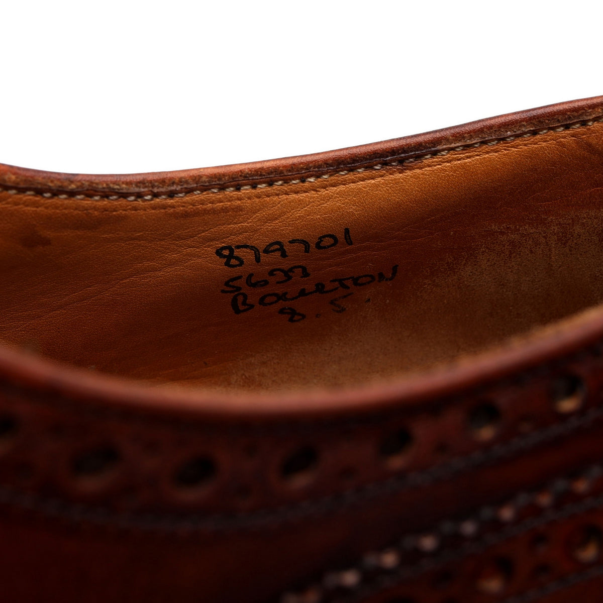 &#39;Bourton&#39; Brown Leather Derby Brogues UK 8