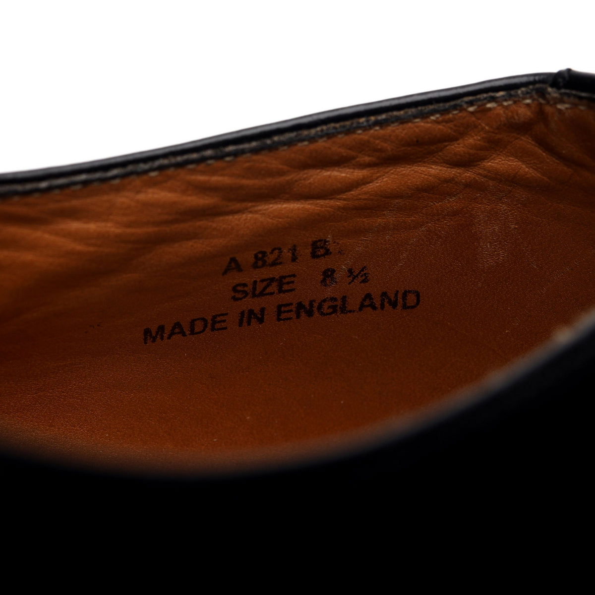Black Leather Derby UK 8.5