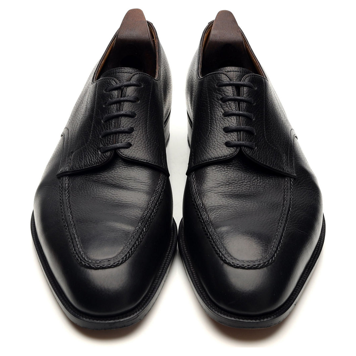 Bespoke Black Leather Norwegian Derby UK 8.5