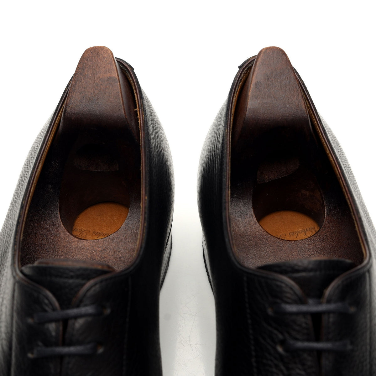 Bespoke Black Leather Norwegian Derby UK 8.5