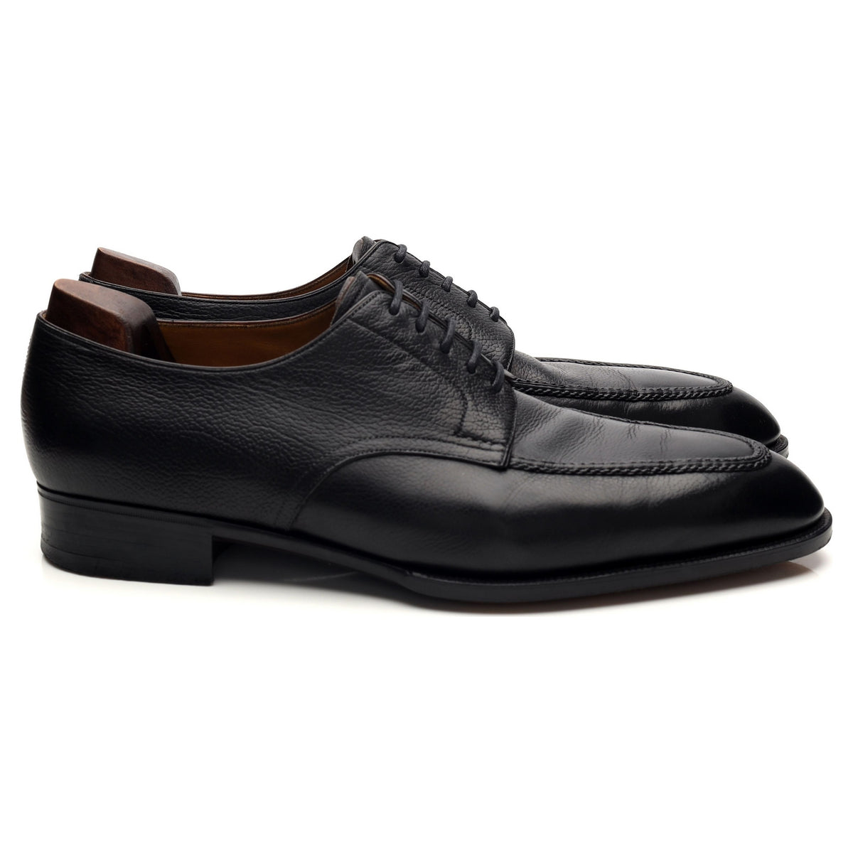 Bespoke Black Leather Norwegian Derby UK 8.5