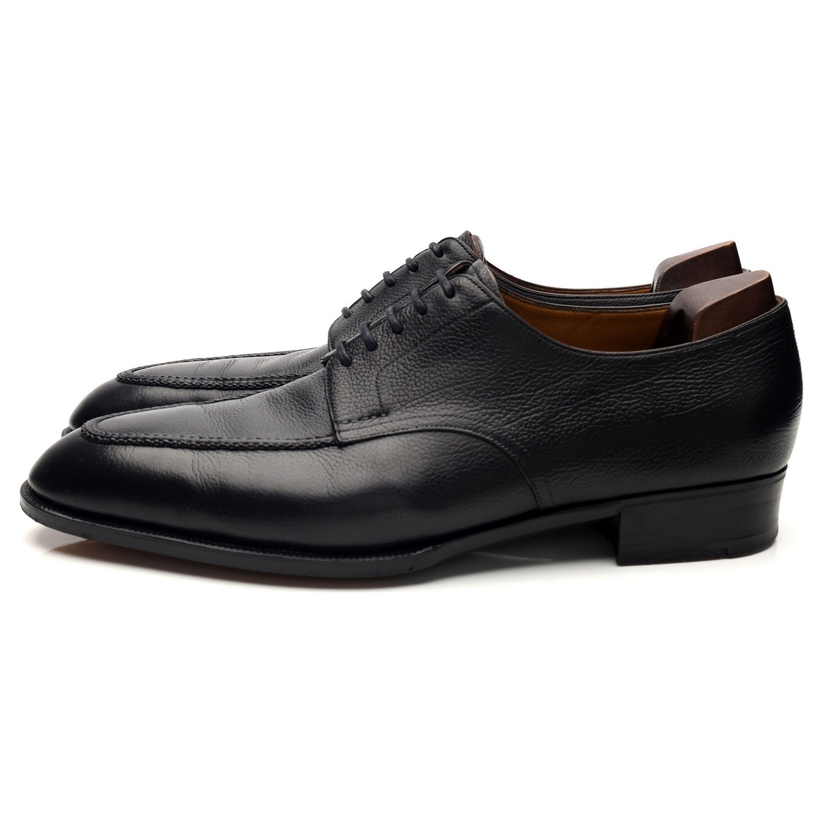 Bespoke Black Leather Norwegian Derby UK 8.5