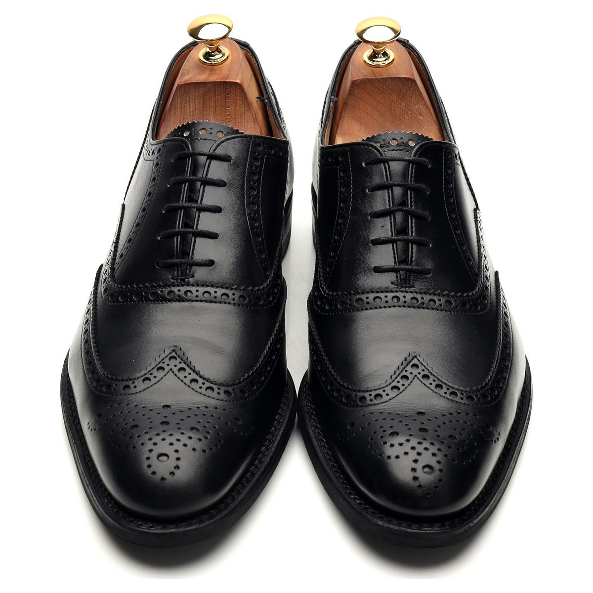&#39;Broad II&#39; Black Leather Brogues UK 9 F